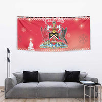 Personalized Trinidad and Tobago Christmas Tapestry Coat Of Arms Seamless Pattern - Wonder Print Shop