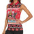 Personalized Trinidad and Tobago Christmas Women Sleeveless Polo Shirt Coat Of Arms Seamless Pattern - Wonder Print Shop