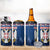 Personalized Serbia Christmas 4 in 1 Can Cooler Tumbler Coat Of Arms - Blue Version - Wonder Print Shop