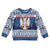Personalized Serbia Christmas Kid Ugly Christmas Sweater Coat Of Arms - Blue Version - Wonder Print Shop