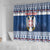 Personalized Serbia Christmas Shower Curtain Coat Of Arms - Blue Version