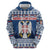 Personalized Serbia Christmas Zip Hoodie Coat Of Arms - Blue Version - Wonder Print Shop