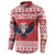 Personalized Serbia Christmas Button Sweatshirt Double-Headed Eagle - Red Version - Wonder Print Shop
