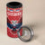 Personalized Serbia Christmas 4 in 1 Can Cooler Tumbler Double-Headed Eagle - Red Version - Wonder Print Shop