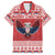 Personalized Serbia Christmas Family Matching Off Shoulder Maxi Dress and Hawaiian Shirt Double-Headed Eagle - Red Version - Wonder Print Shop
