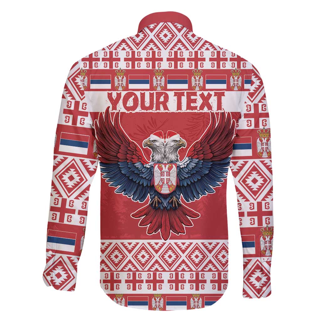 Personalized Serbia Christmas Family Matching Off Shoulder Maxi Dress and Hawaiian Shirt Double-Headed Eagle - Red Version - Wonder Print Shop