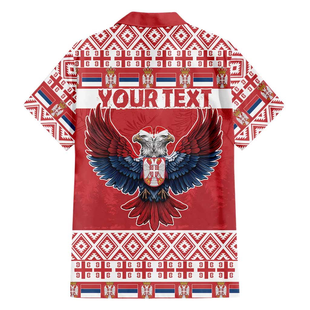 Personalized Serbia Christmas Hawaiian Shirt Double-Headed Eagle - Red Version - Wonder Print Shop