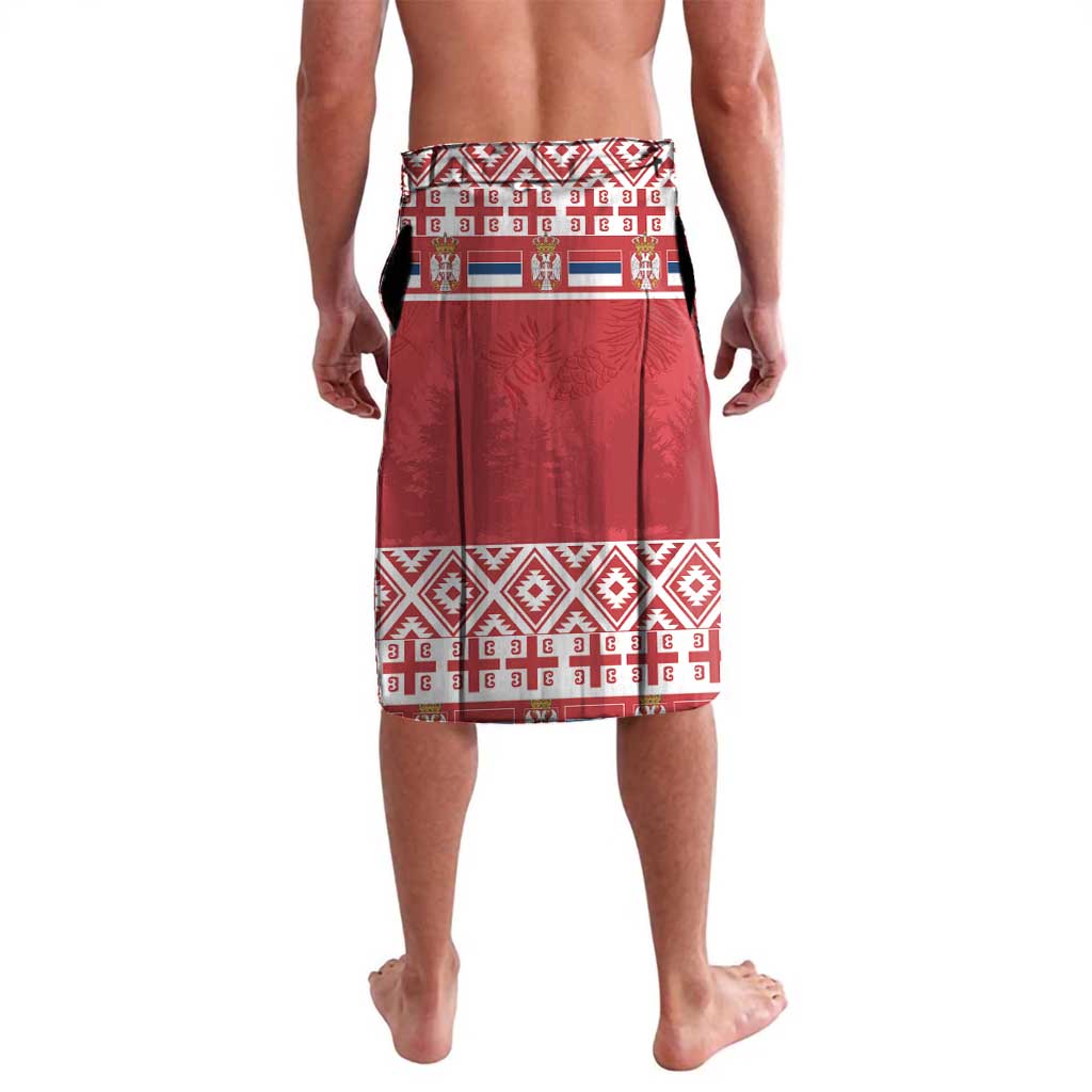 Personalized Serbia Christmas Lavalava Double-Headed Eagle - Red Version - Wonder Print Shop
