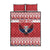 Personalized Serbia Christmas Quilt Bed Set Double-Headed Eagle - Red Version - Wonder Print Shop