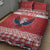 Personalized Serbia Christmas Quilt Bed Set Double-Headed Eagle - Red Version - Wonder Print Shop