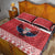 Personalized Serbia Christmas Quilt Bed Set Double-Headed Eagle - Red Version - Wonder Print Shop