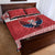 Personalized Serbia Christmas Quilt Bed Set Double-Headed Eagle - Red Version - Wonder Print Shop