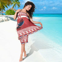 Personalized Serbia Christmas Sarong Double-Headed Eagle - Red Version - Wonder Print Shop