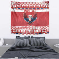 Personalized Serbia Christmas Tapestry Double-Headed Eagle - Red Version - Wonder Print Shop