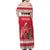 Personalized Trinidad and Tobago Christmas Family Matching Off Shoulder Maxi Dress and Hawaiian Shirt Scarlet Ibis with Chaconia Flowers - Wonder Print Shop