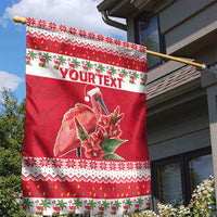 Personalized Trinidad and Tobago Christmas Garden Flag Scarlet Ibis with Chaconia Flowers - Wonder Print Shop