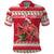 Personalized Trinidad and Tobago Christmas Polo Shirt Scarlet Ibis with Chaconia Flowers - Wonder Print Shop