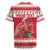 Personalized Trinidad and Tobago Christmas Rugby Jersey Scarlet Ibis with Chaconia Flowers - Wonder Print Shop