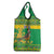 Personalized Brazil Turdus Rufiventris Christmas Grocery Bag Golden Trumpet Tree