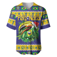 Personalized Brazil Christmas Baseball Jersey Toco Toucan with Brazil Flag - Wonder Print Shop