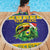 Personalized Brazil Christmas Beach Blanket Toco Toucan with Brazil Flag - Wonder Print Shop