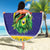 Personalized Brazil Christmas Beach Blanket Toco Toucan with Brazil Flag - Wonder Print Shop