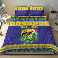 Personalized Brazil Christmas Bedding Set Toco Toucan with Brazil Flag - Wonder Print Shop