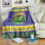 Personalized Brazil Christmas Blanket Toco Toucan with Brazil Flag