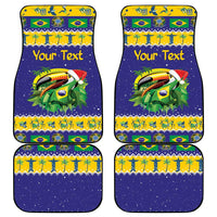 Personalized Brazil Christmas Car Mats Toco Toucan with Brazil Flag - Wonder Print Shop