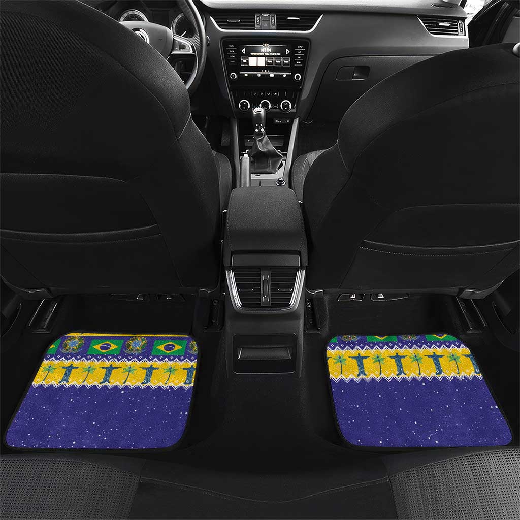 Personalized Brazil Christmas Car Mats Toco Toucan with Brazil Flag - Wonder Print Shop