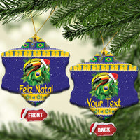 Personalized Brazil Christmas Ceramic Ornament Toco Toucan with Brazil Flag - Wonder Print Shop