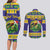 Personalized Brazil Christmas Couples Matching Long Sleeve Bodycon Dress and Long Sleeve Button Shirt Toco Toucan with Brazil Flag - Wonder Print Shop