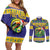 Personalized Brazil Christmas Couples Matching Off Shoulder Short Dress and Long Sleeve Button Shirt Toco Toucan with Brazil Flag - Wonder Print Shop