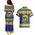 Personalized Brazil Christmas Couples Matching Puletasi and Hawaiian Shirt Toco Toucan with Brazil Flag - Wonder Print Shop