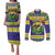 Personalized Brazil Christmas Couples Matching Puletasi and Long Sleeve Button Shirt Toco Toucan with Brazil Flag - Wonder Print Shop