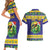 Personalized Brazil Christmas Couples Matching Short Sleeve Bodycon Dress and Hawaiian Shirt Toco Toucan with Brazil Flag - Wonder Print Shop