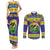 Personalized Brazil Christmas Couples Matching Tank Maxi Dress and Long Sleeve Button Shirt Toco Toucan with Brazil Flag - Wonder Print Shop