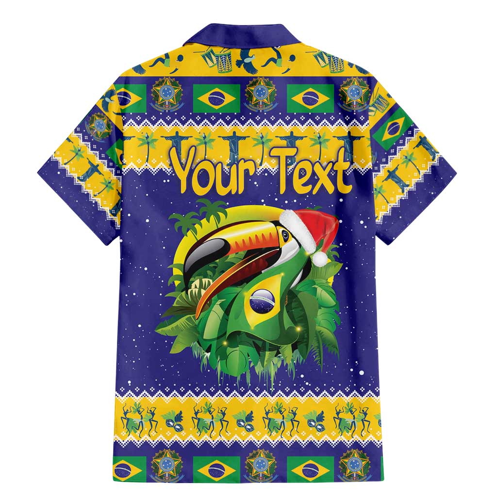 Personalized Brazil Christmas Family Matching Mermaid Dress and Hawaiian Shirt Toco Toucan with Brazil Flag - Wonder Print Shop