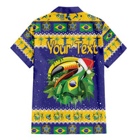 Personalized Brazil Christmas Family Matching Mermaid Dress and Hawaiian Shirt Toco Toucan with Brazil Flag - Wonder Print Shop
