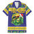 Personalized Brazil Christmas Family Matching Off The Shoulder Long Sleeve Dress and Hawaiian Shirt Toco Toucan with Brazil Flag - Wonder Print Shop