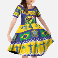 Personalized Brazil Christmas Family Matching Puletasi and Hawaiian Shirt Toco Toucan with Brazil Flag - Wonder Print Shop