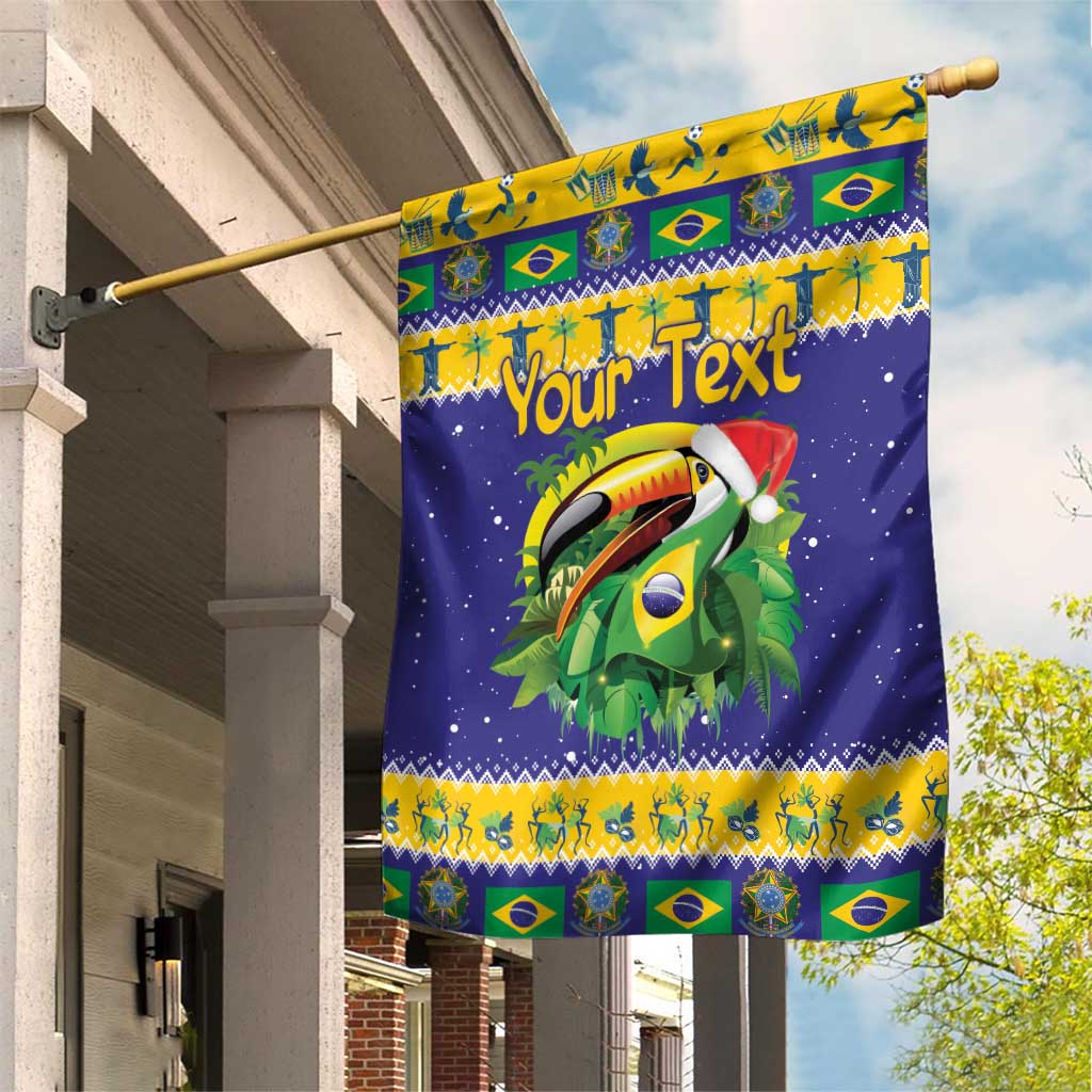 Personalized Brazil Christmas Garden Flag Toco Toucan with Brazil Flag - Wonder Print Shop