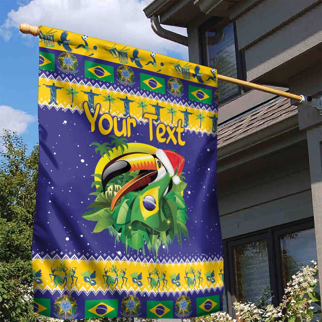 Personalized Brazil Christmas Garden Flag Toco Toucan with Brazil Flag - Wonder Print Shop