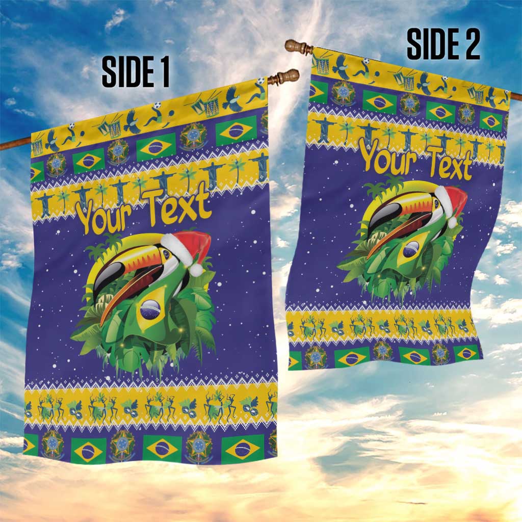 Personalized Brazil Christmas Garden Flag Toco Toucan with Brazil Flag - Wonder Print Shop
