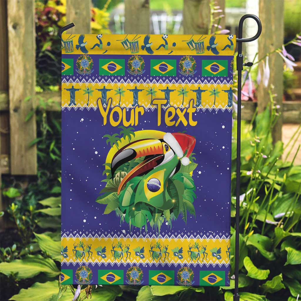 Personalized Brazil Christmas Garden Flag Toco Toucan with Brazil Flag - Wonder Print Shop