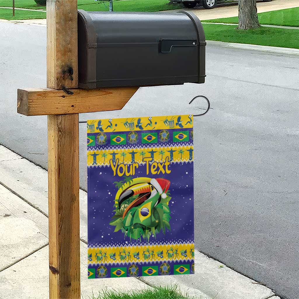 Personalized Brazil Christmas Garden Flag Toco Toucan with Brazil Flag - Wonder Print Shop