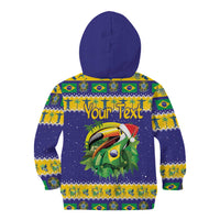 Personalized Brazil Christmas Kid Hoodie Toco Toucan with Brazil Flag - Wonder Print Shop