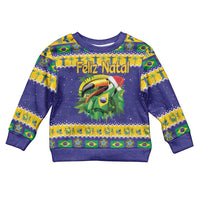 Personalized Brazil Christmas Kid Ugly Christmas Sweater Toco Toucan with Brazil Flag - Wonder Print Shop