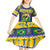 Personalized Brazil Christmas Kid Short Sleeve Dress Toco Toucan with Brazil Flag - Wonder Print Shop