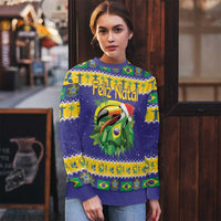Personalized Brazil Christmas Ugly Christmas Sweater Toco Toucan with Brazil Flag - Wonder Print Shop